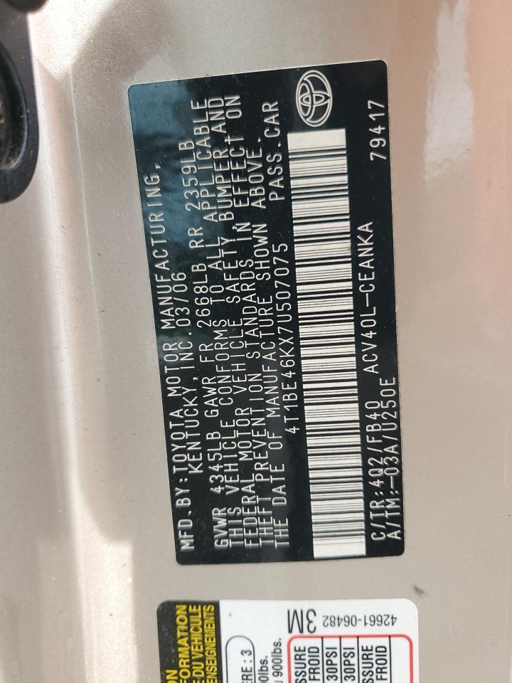 2007 TOYOTA CAMRY
