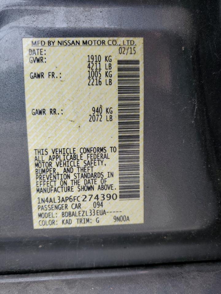 2015 NISSAN ALTIMA