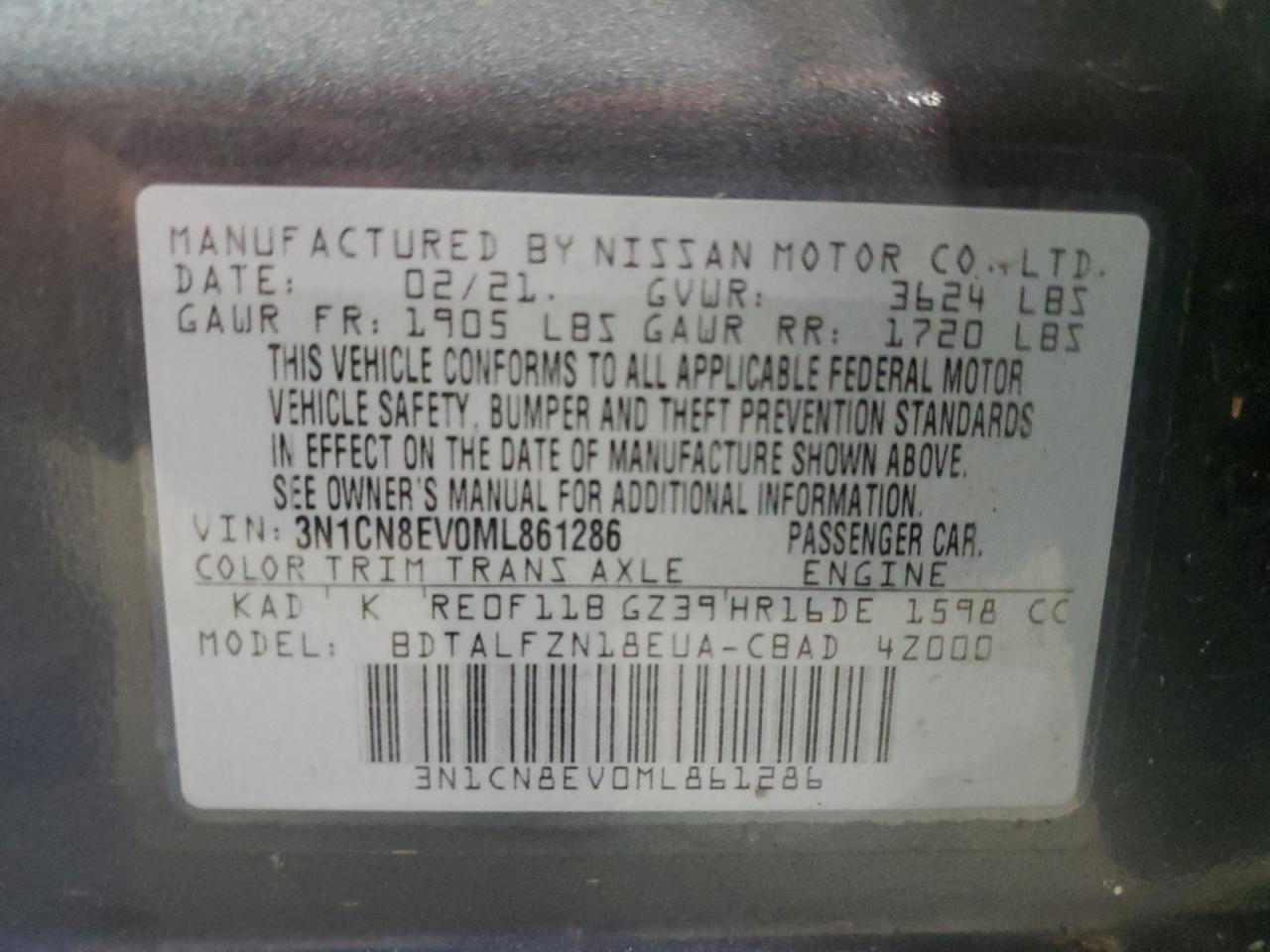 2021 NISSAN VERSA