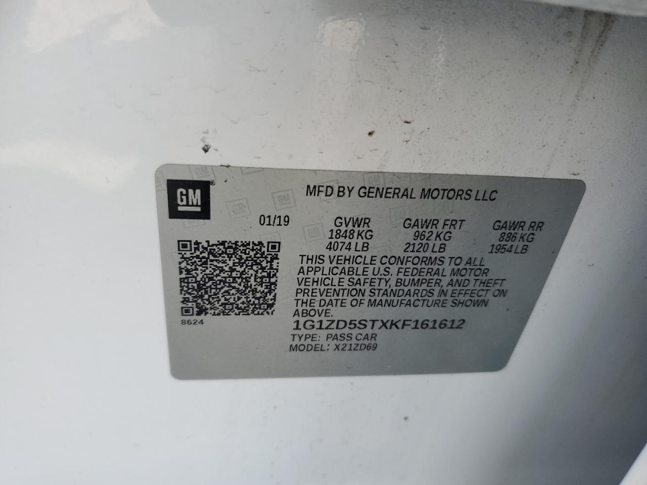 2019 CHEVROLET MALIBU