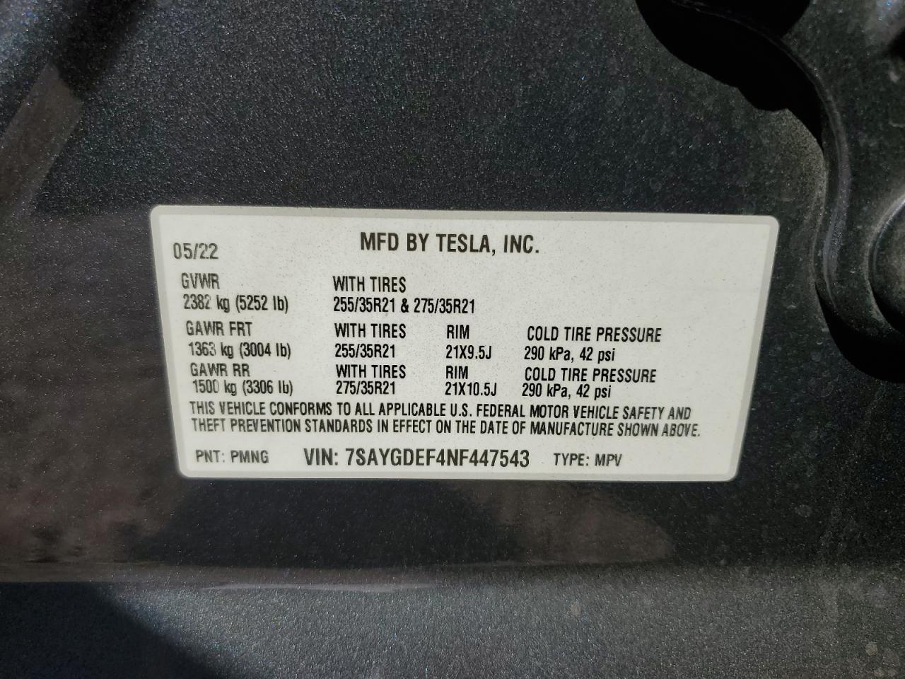 2022 TESLA MODEL Y