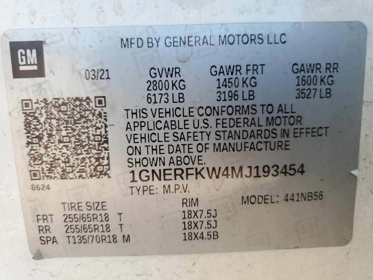 2021 CHEVROLET TRAVERSE