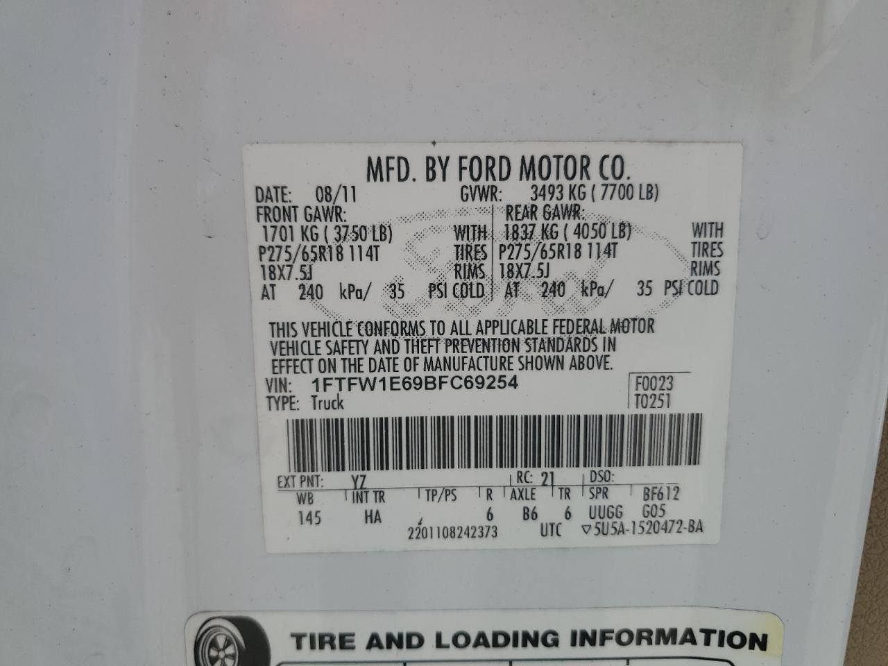2011 FORD F-150