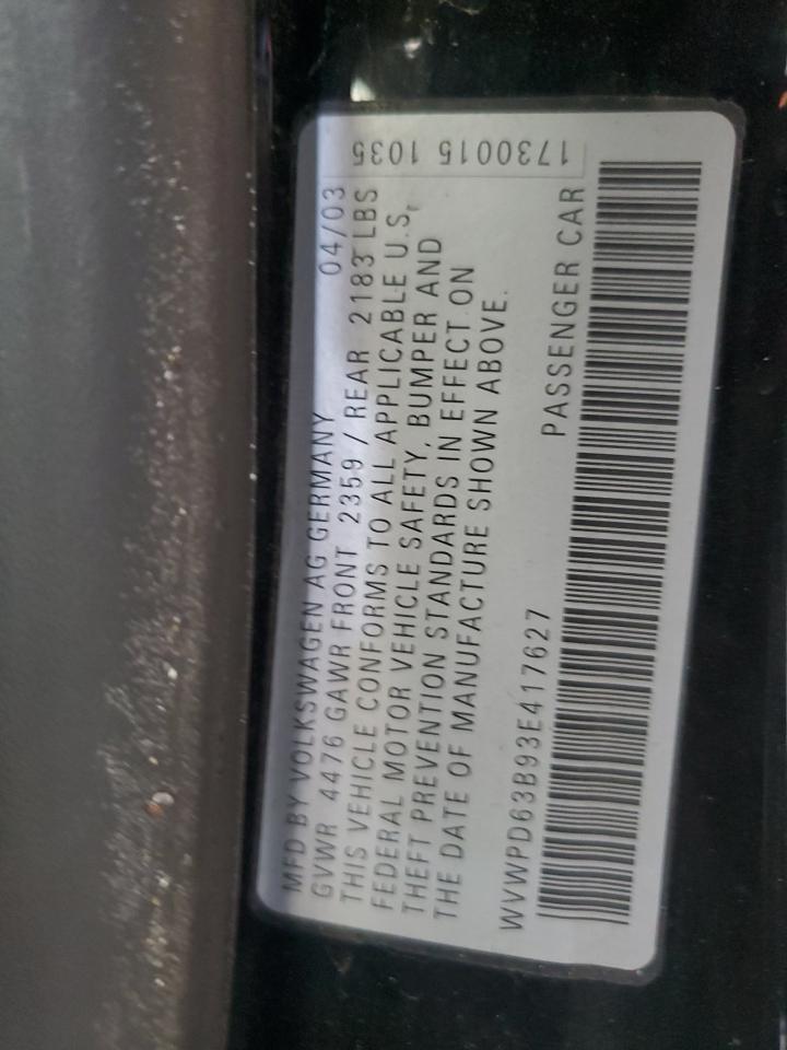 2003 VOLKSWAGEN Passat