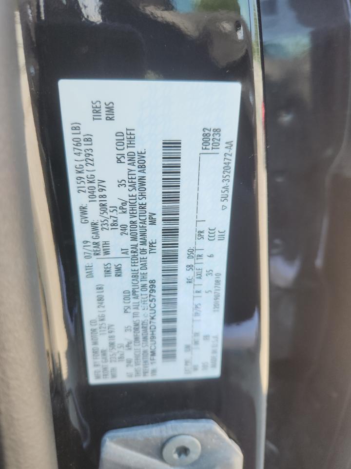 2019 FORD ESCAPE