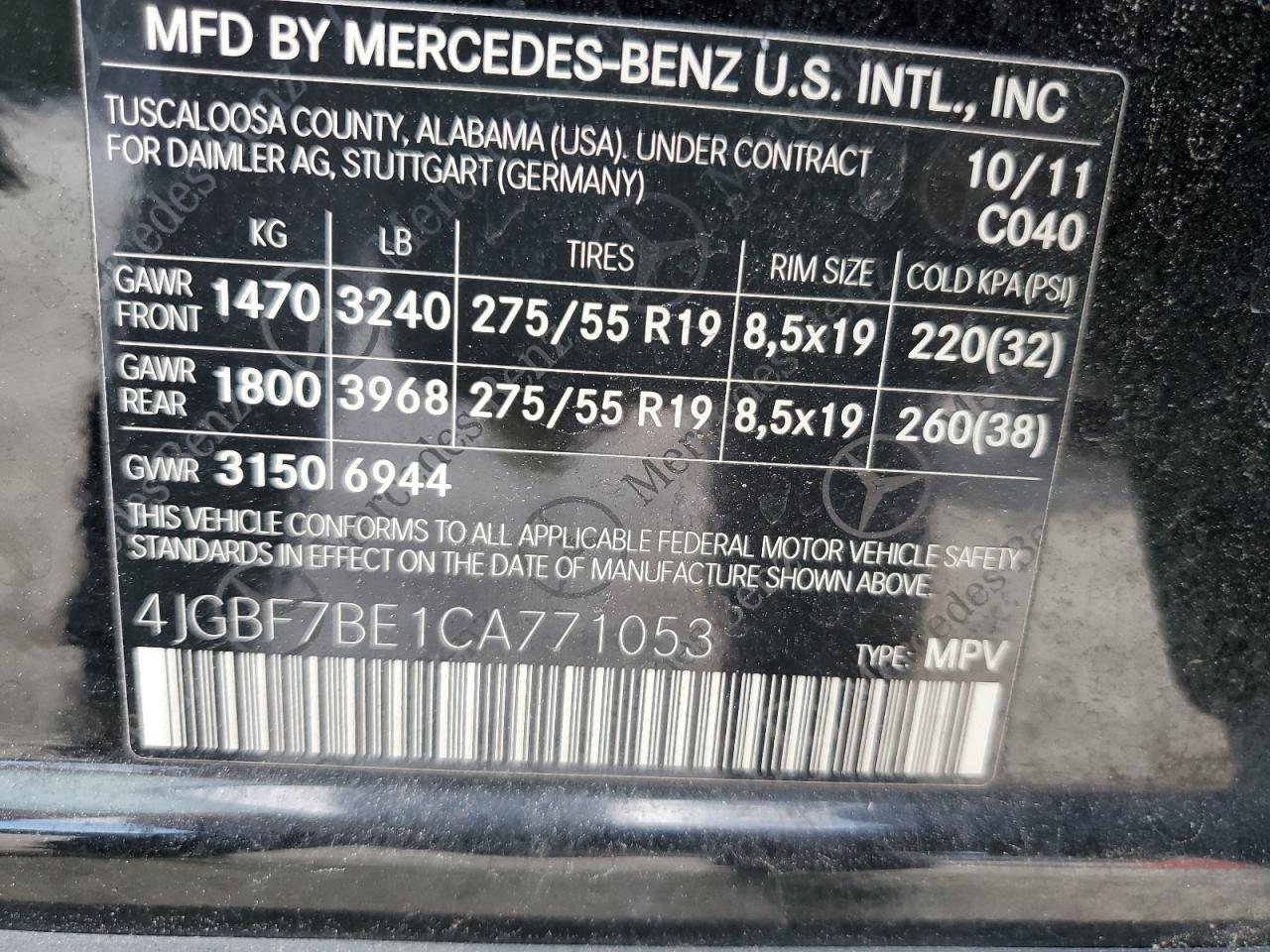 2012 MERCEDES-BENZ GL-Class