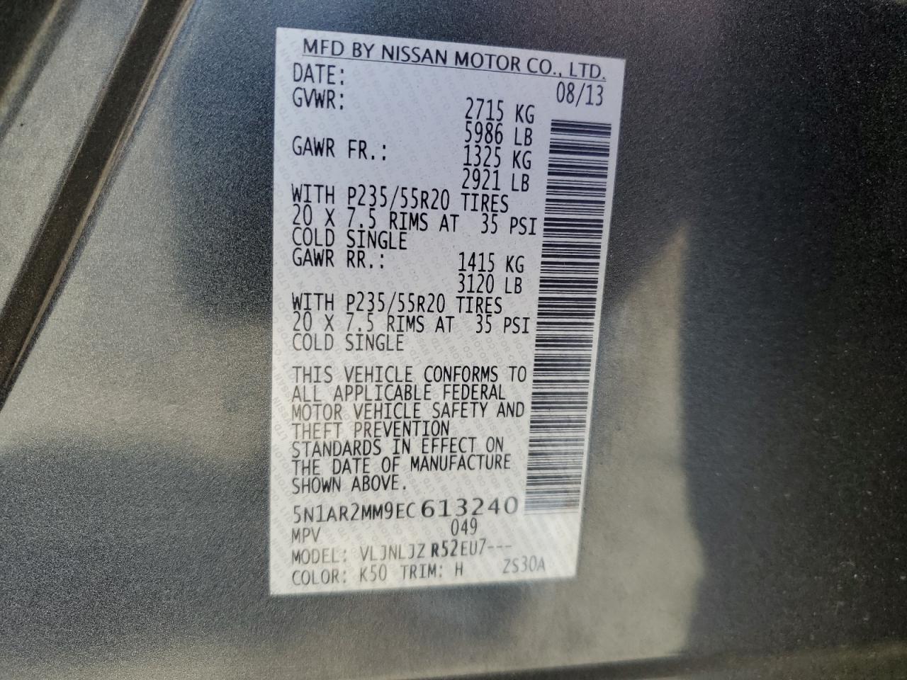 2014 NISSAN PATHFINDER