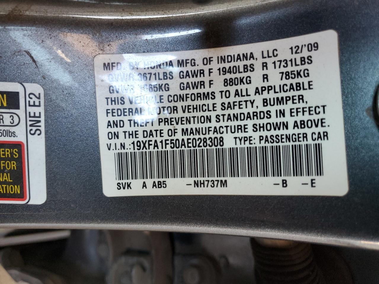 2010 HONDA CIVIC
