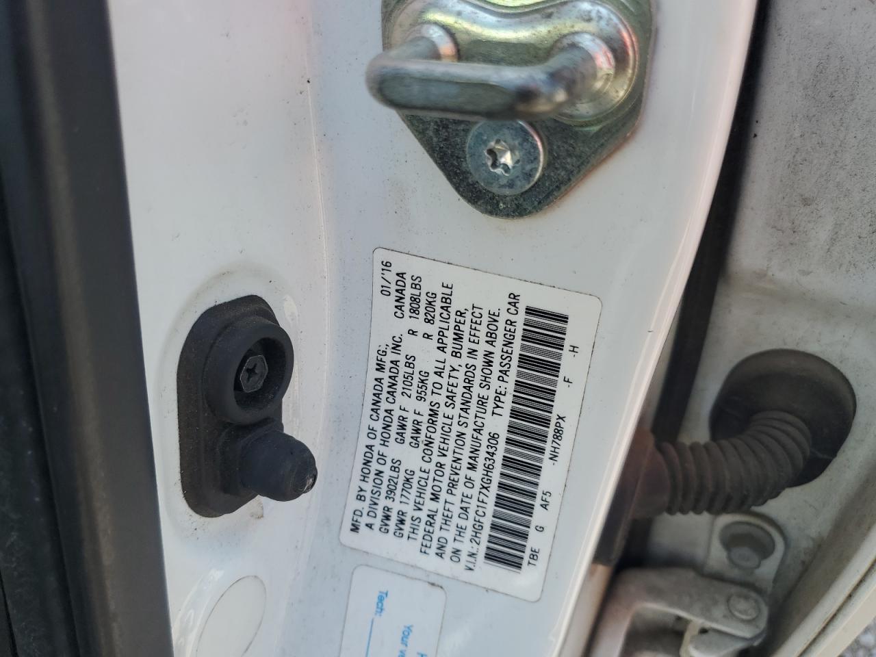 2016 HONDA CIVIC