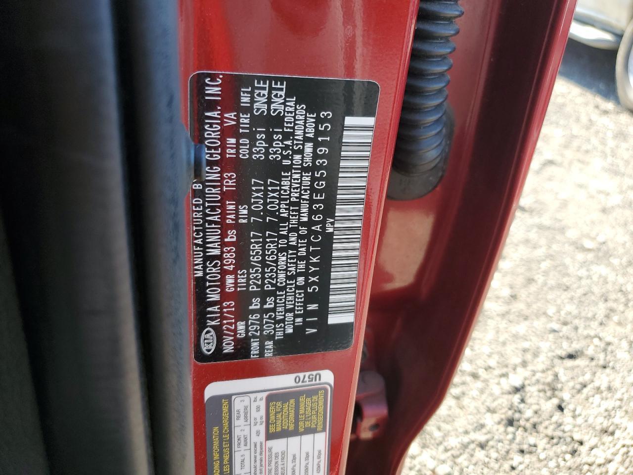 2014 KIA SORENTO