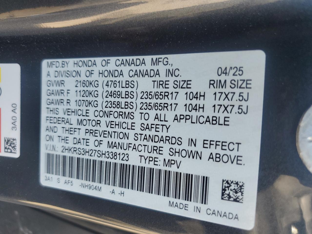2025 HONDA CR-V