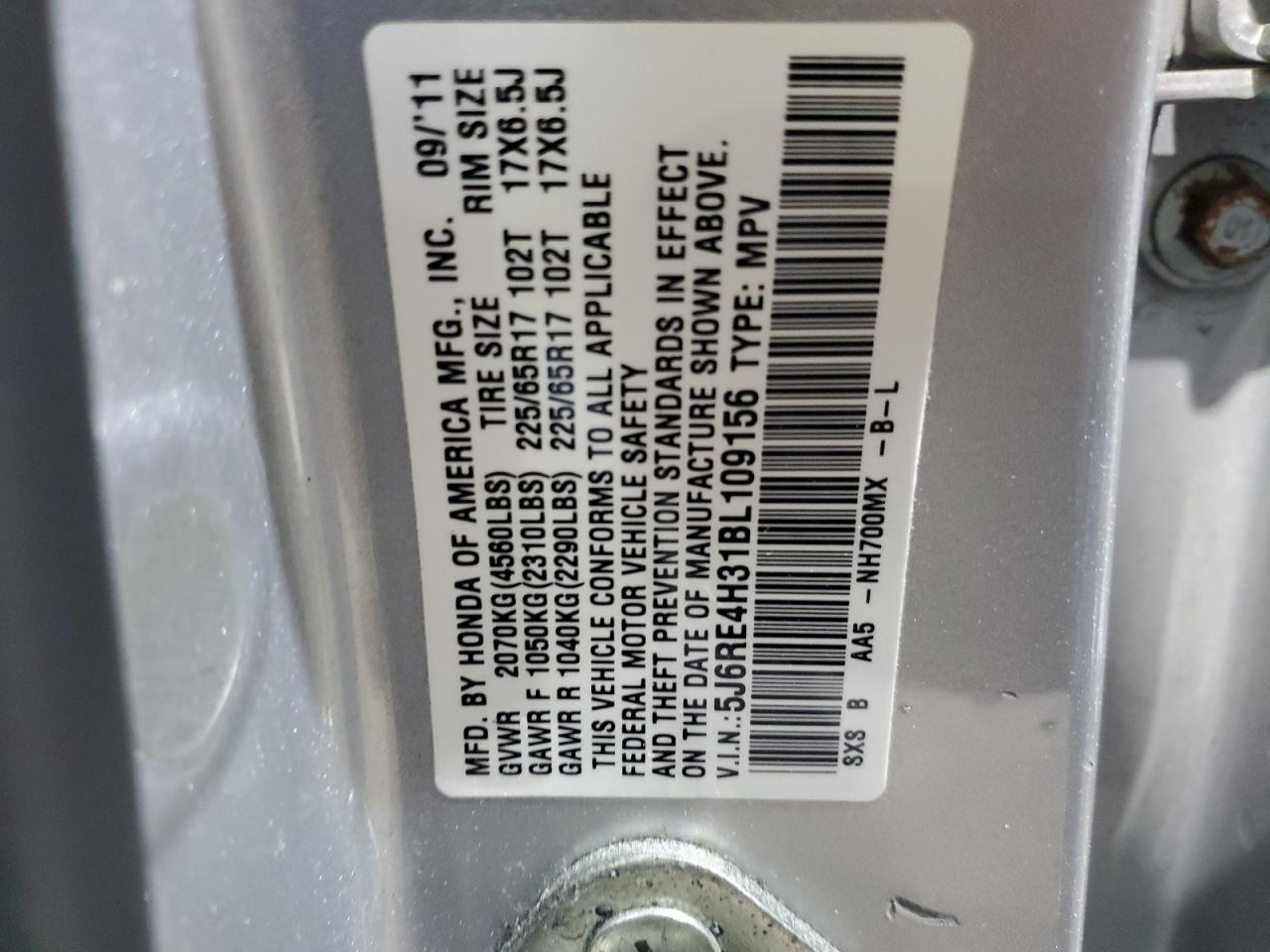2011 HONDA CR-V