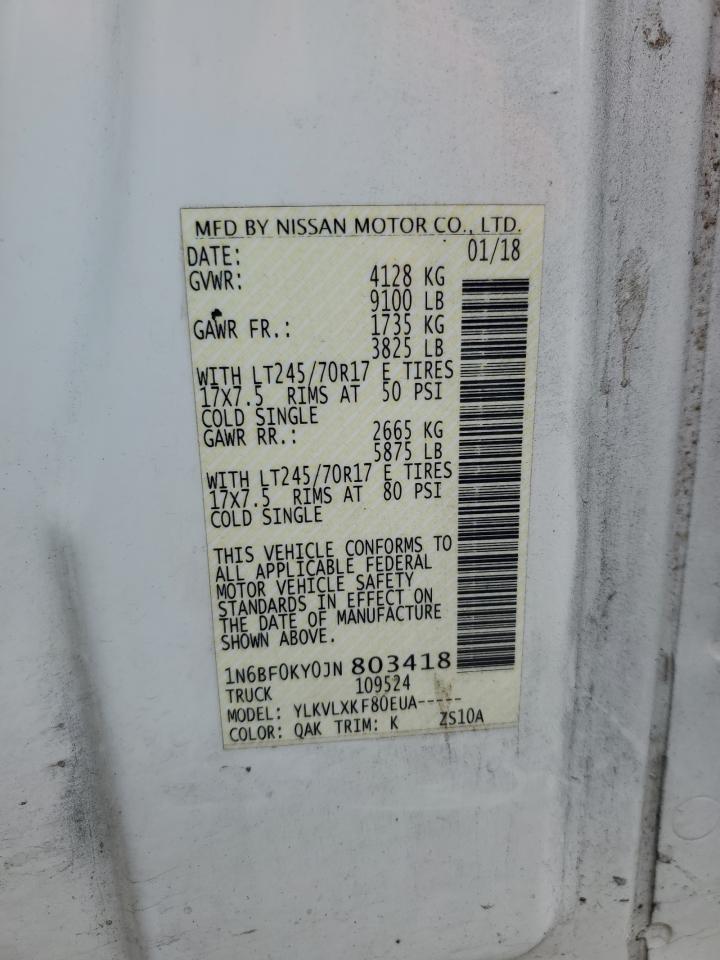 2018 NISSAN NV 1500