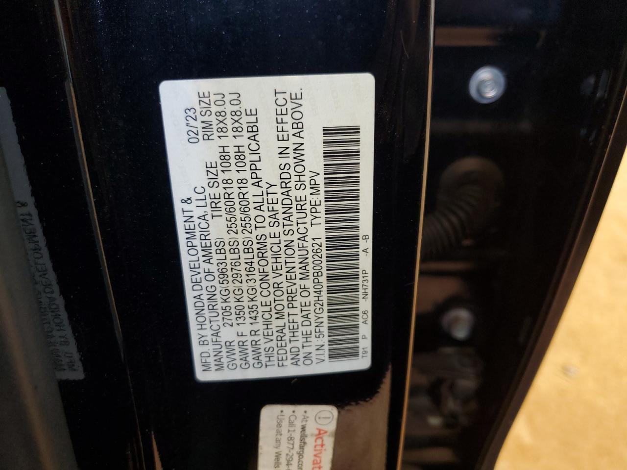 2023 HONDA PILOT