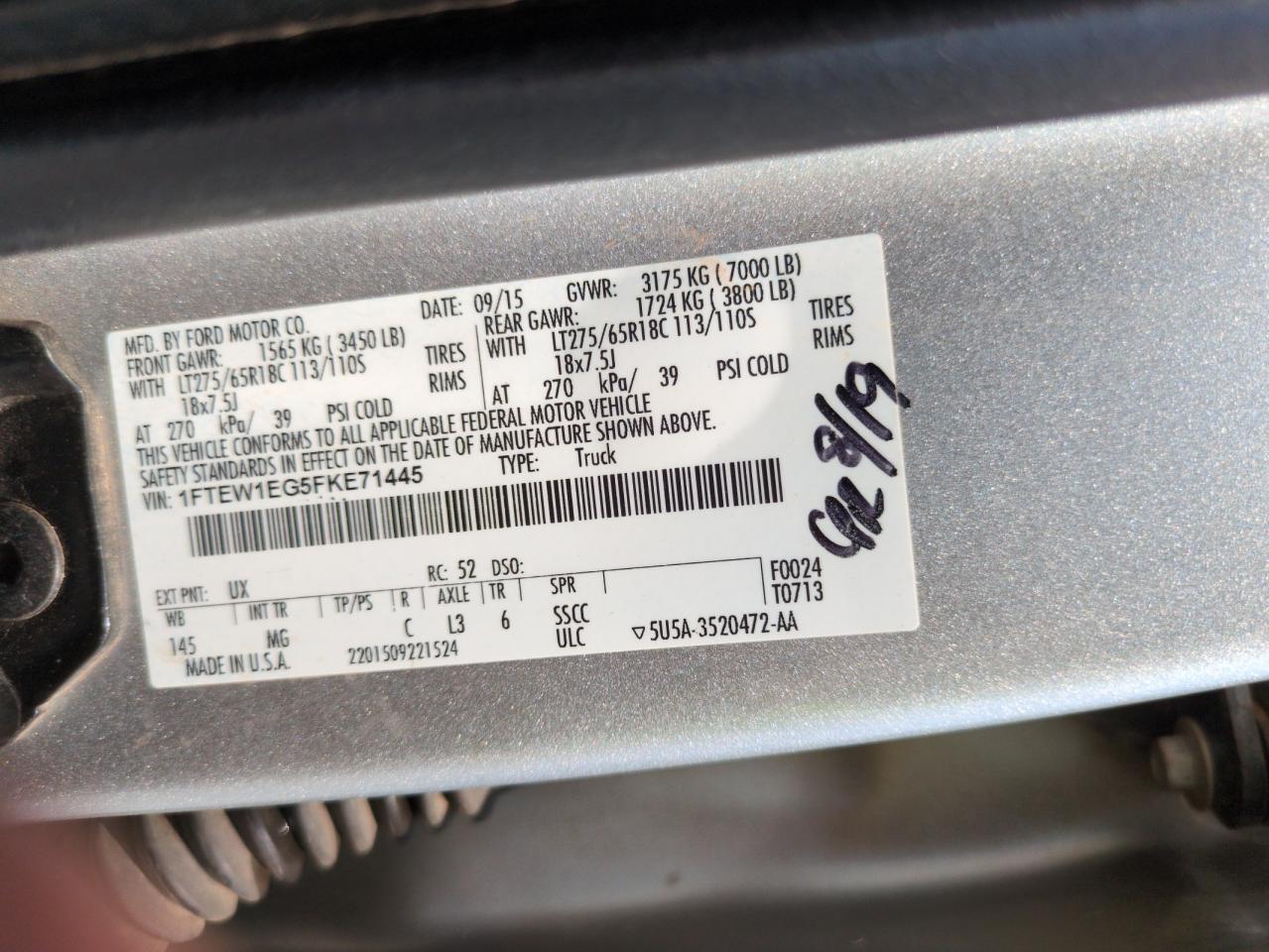 2015 FORD F-150