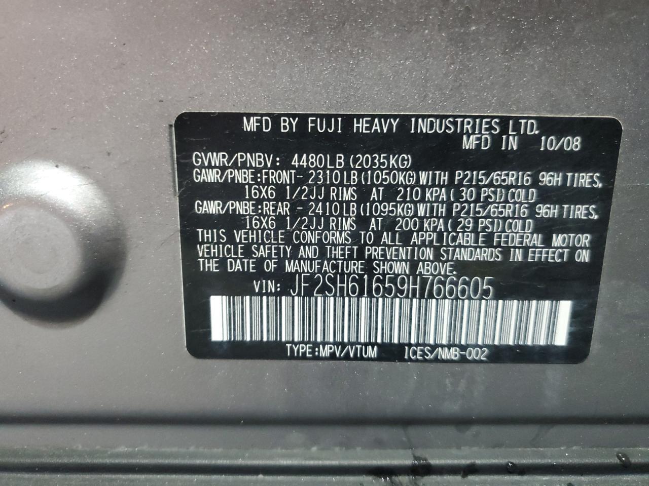 2009 SUBARU FORESTER