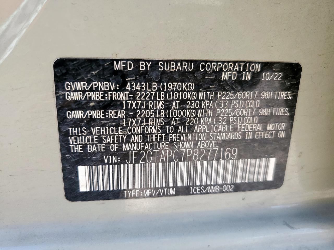 2023 SUBARU Crosstrek