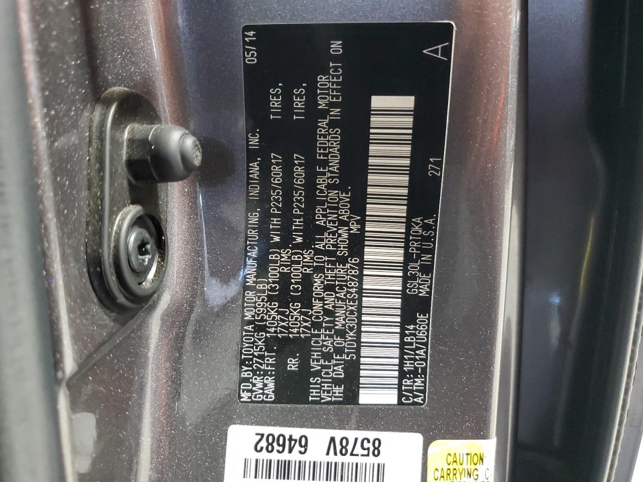 2014 TOYOTA SIENNA