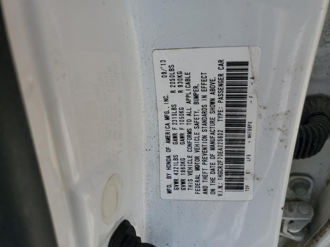 2014 HONDA ACCORD