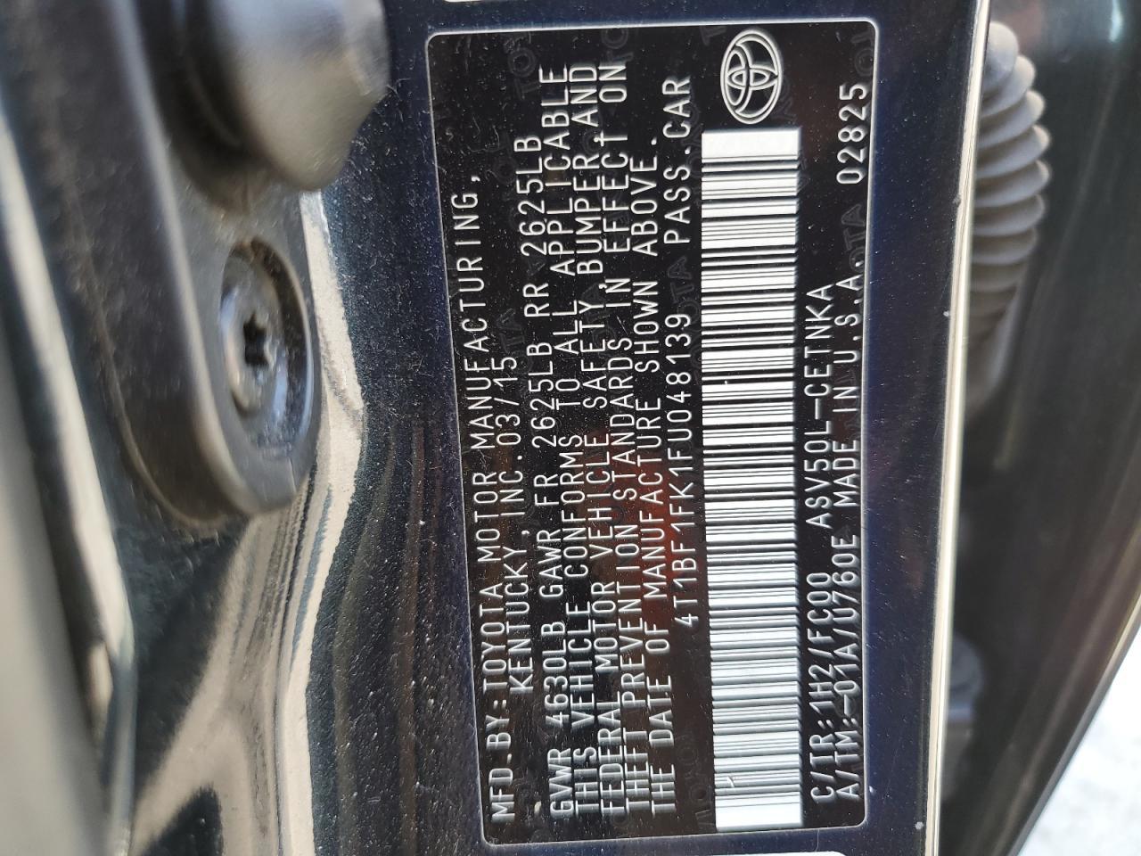 2015 TOYOTA CAMRY