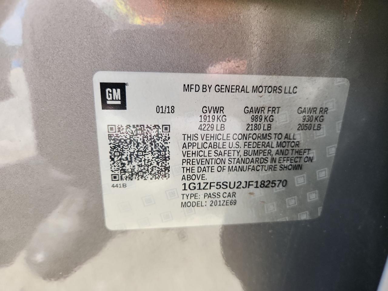 2018 CHEVROLET MALIBU