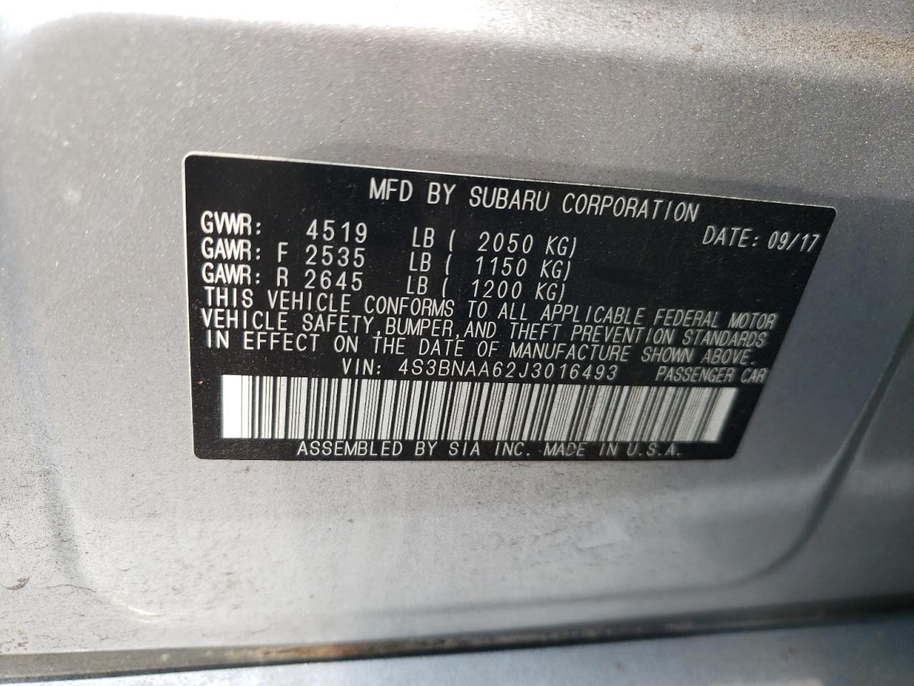 2018 SUBARU Legacy