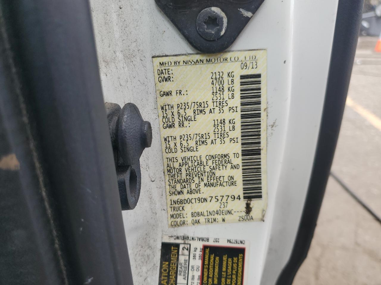 2013 NISSAN Frontier