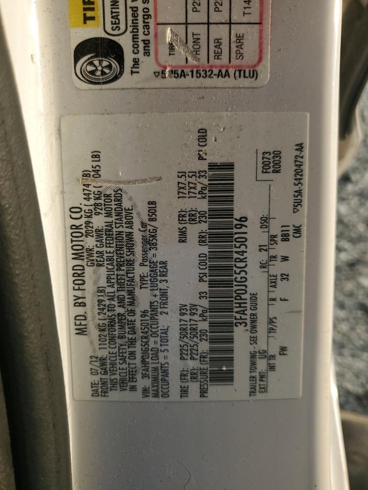 2012 FORD FUSION