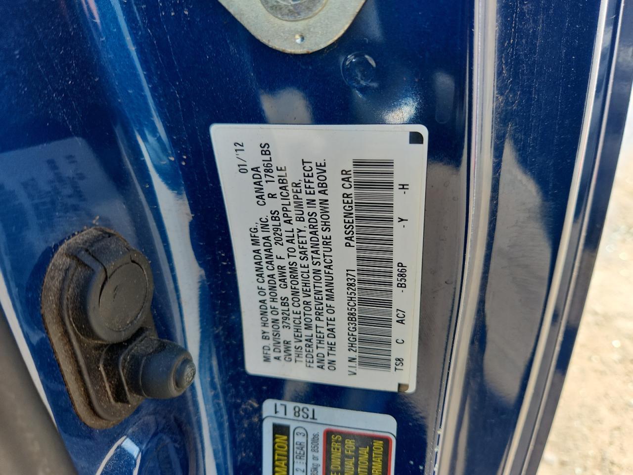 2012 HONDA CIVIC