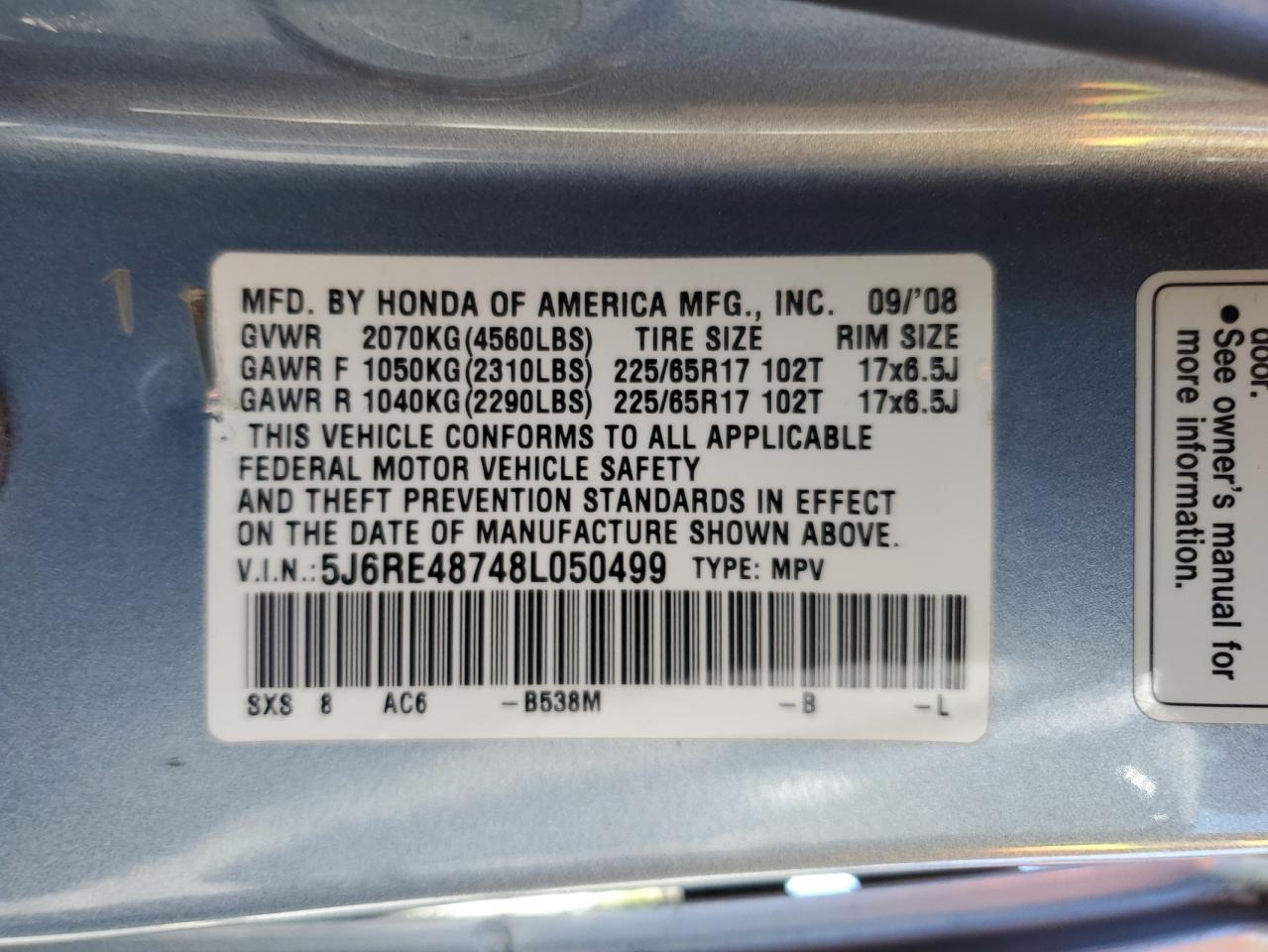 2008 HONDA CR-V