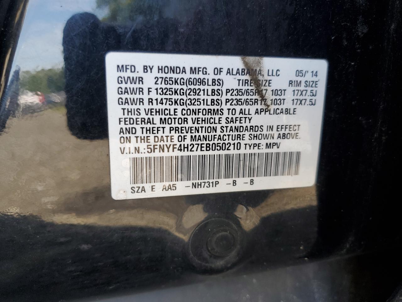 2014 HONDA PILOT