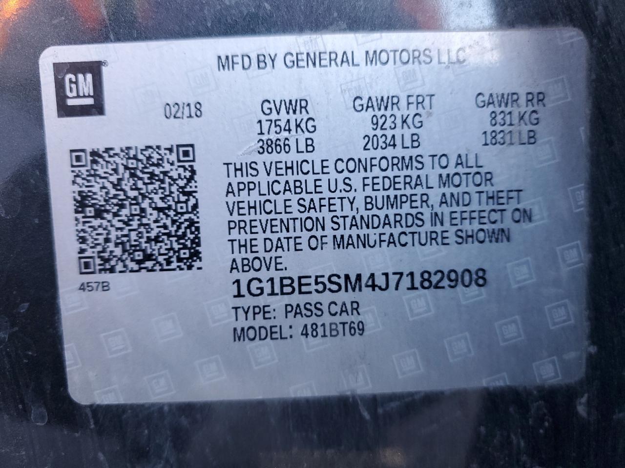 2018 CHEVROLET CRUZE