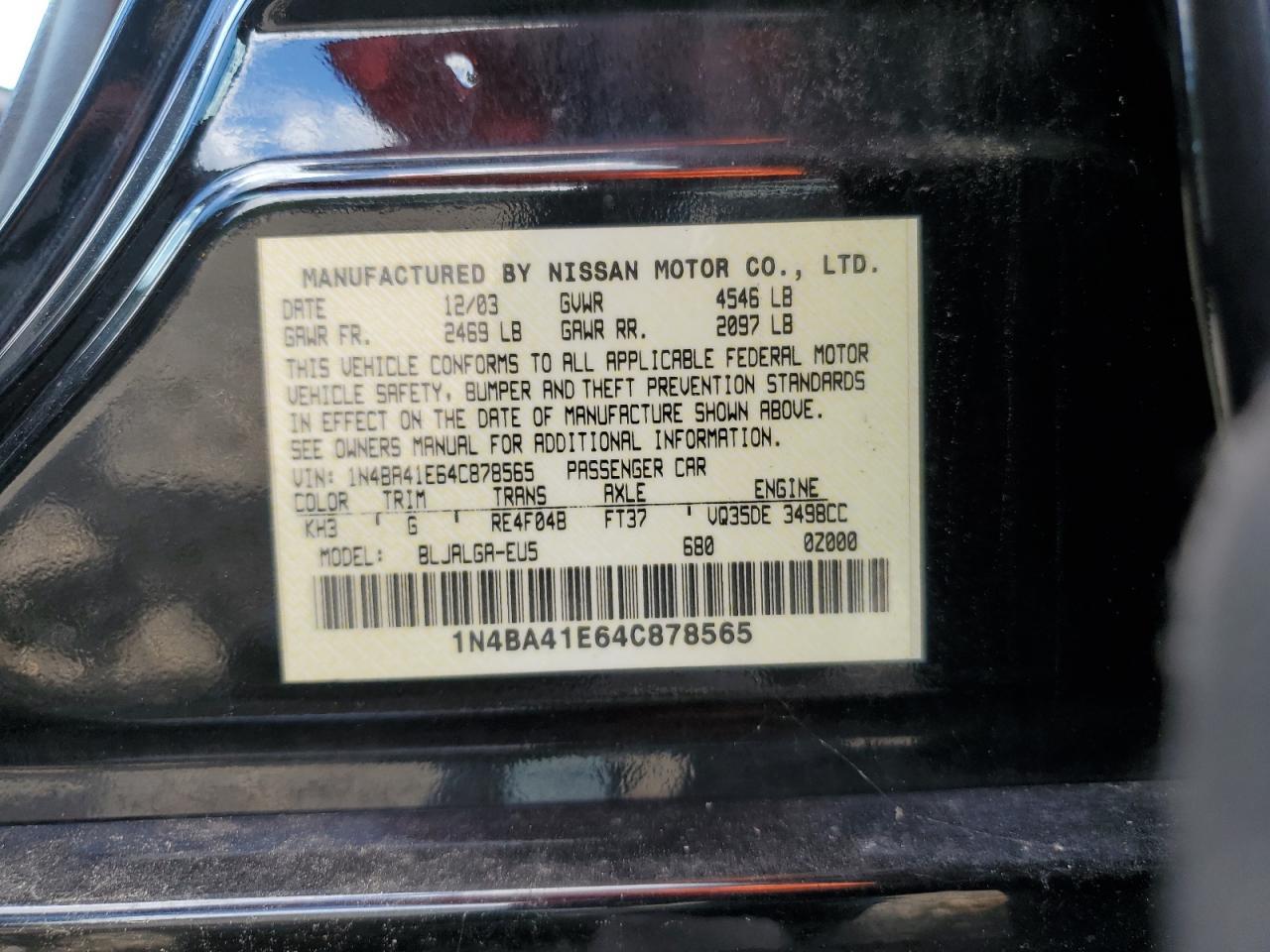 2004 NISSAN Maxima