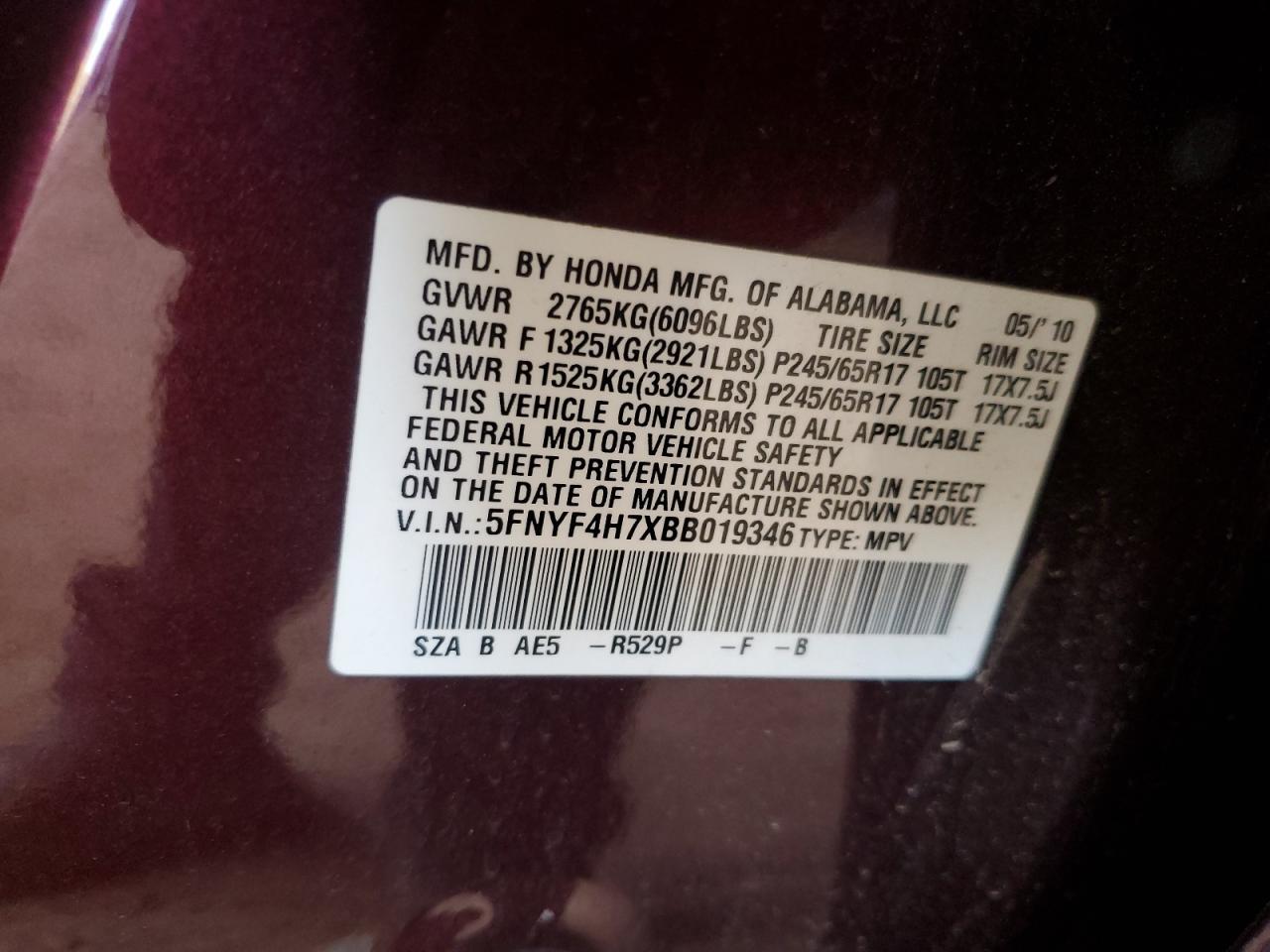 2011 HONDA PILOT
