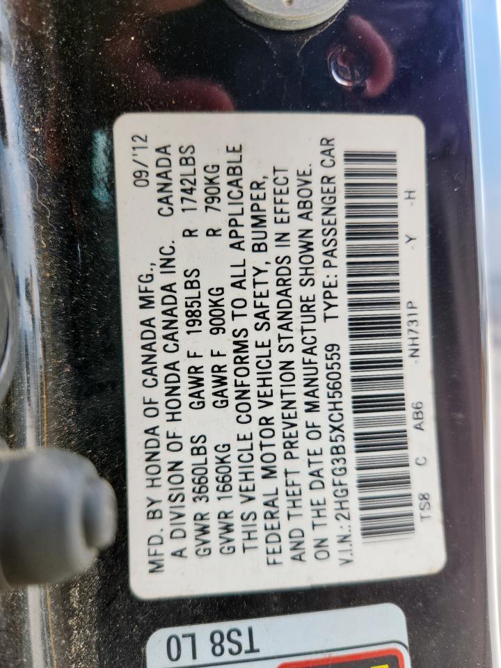 2012 HONDA CIVIC
