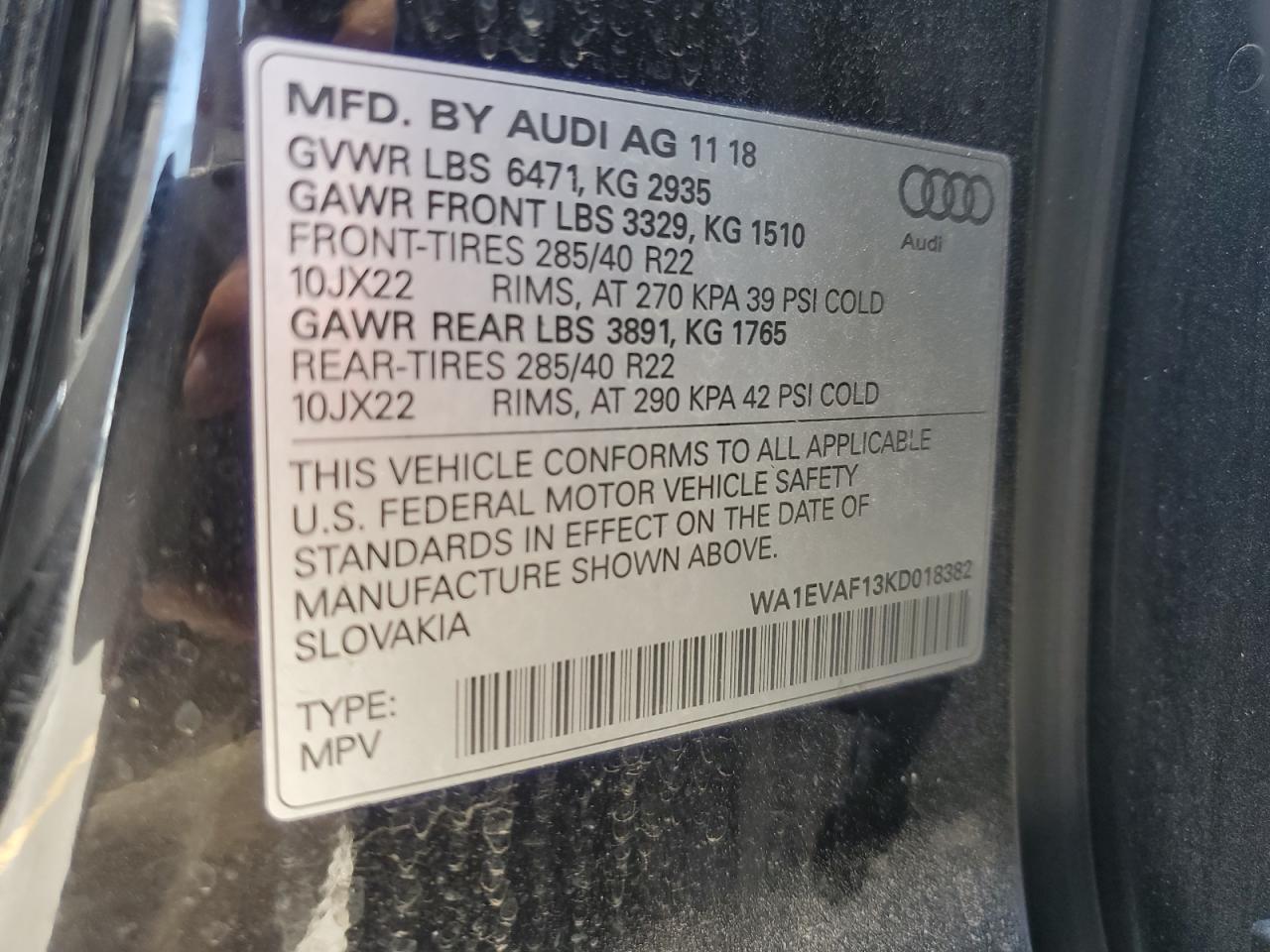 2019 AUDI Q8