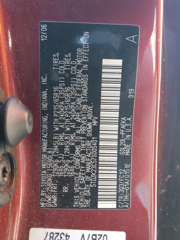 2007 TOYOTA SIENNA