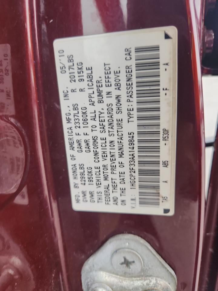 2010 HONDA ACCORD