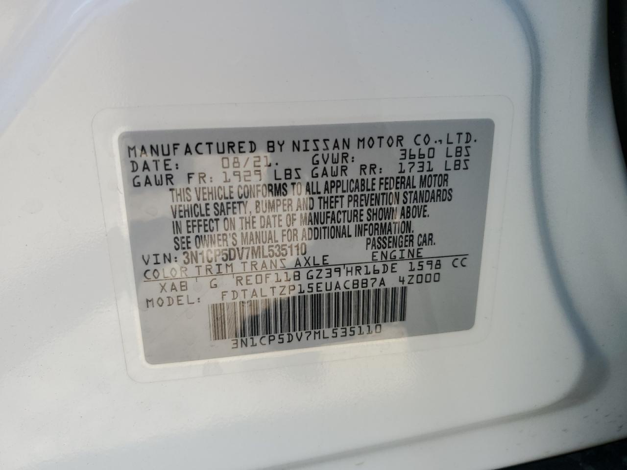 2021 NISSAN KICKS