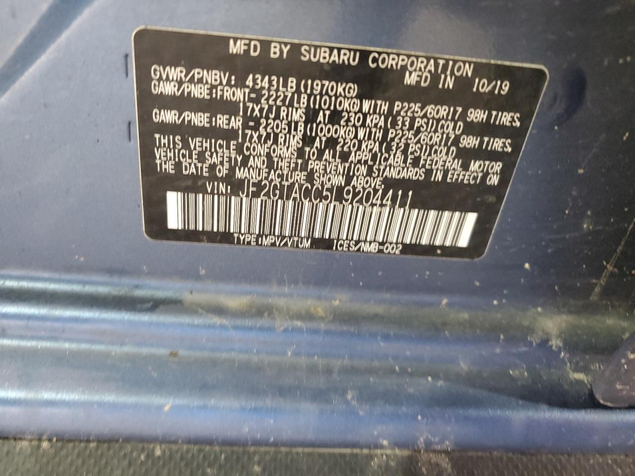 2020 SUBARU Crosstrek