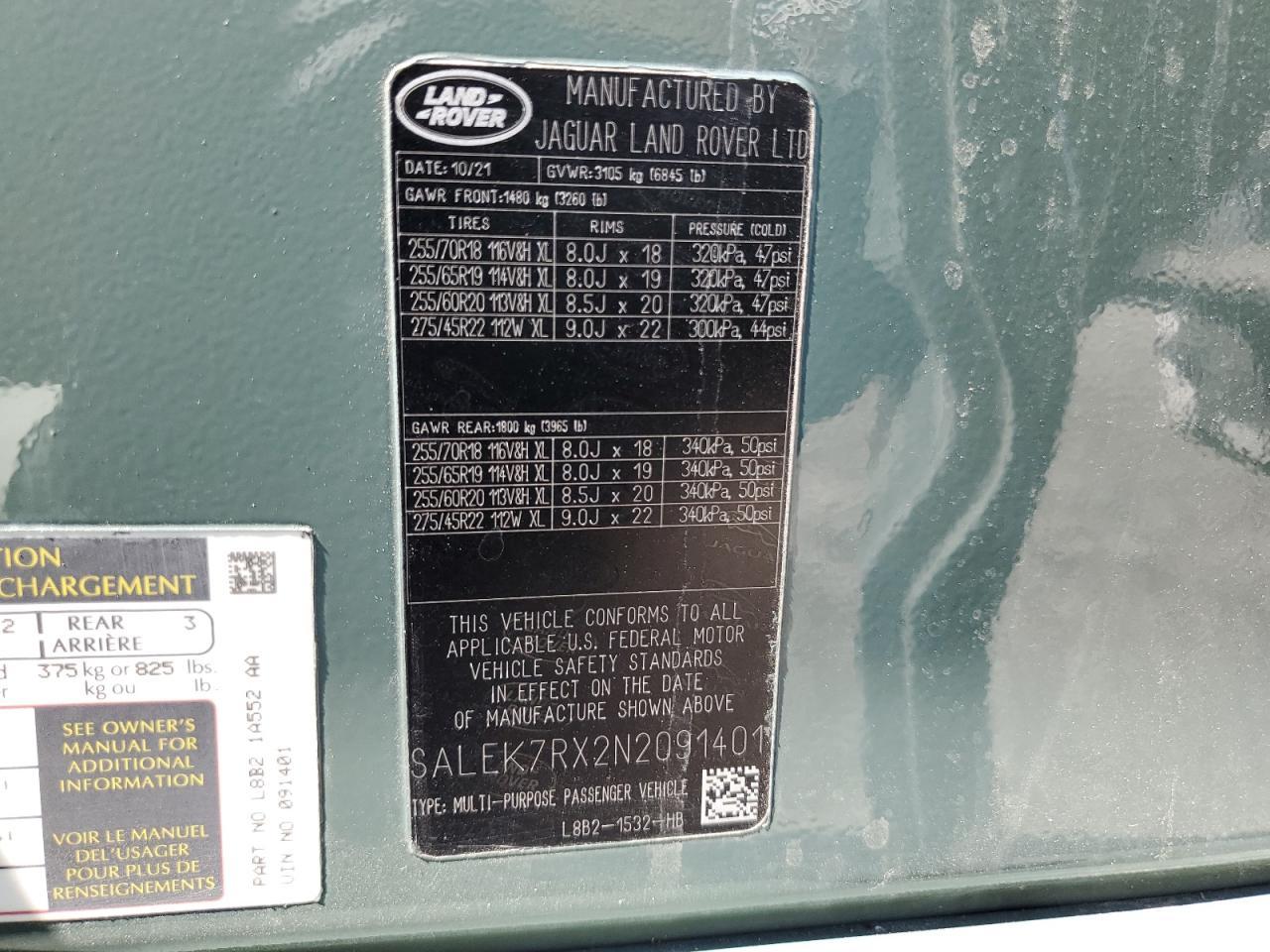 2022 LAND ROVER Defender
