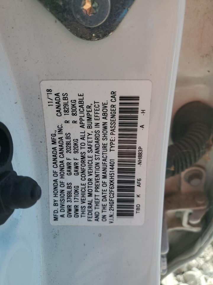 2019 HONDA CIVIC