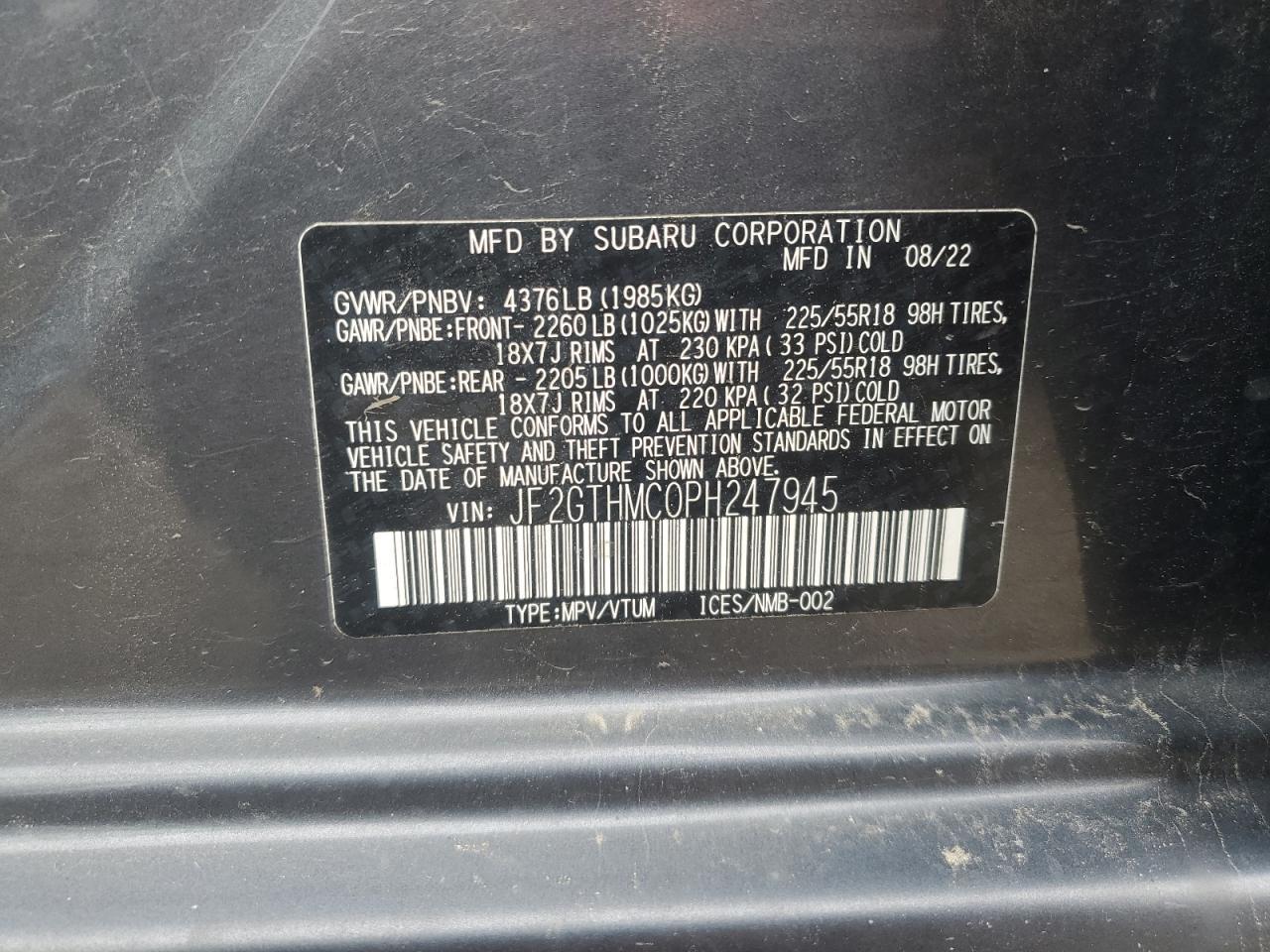 2023 SUBARU Crosstrek