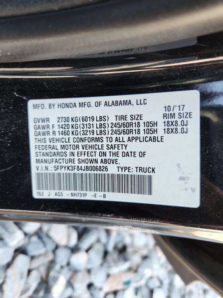 2018 HONDA Ridgeline