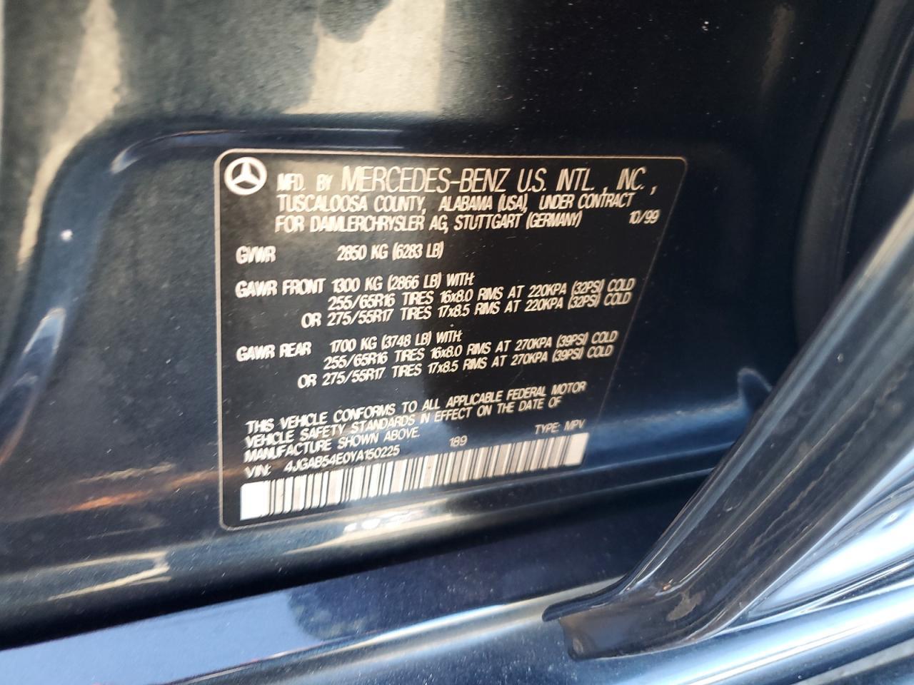 2000 MERCEDES-BENZ ML-Class