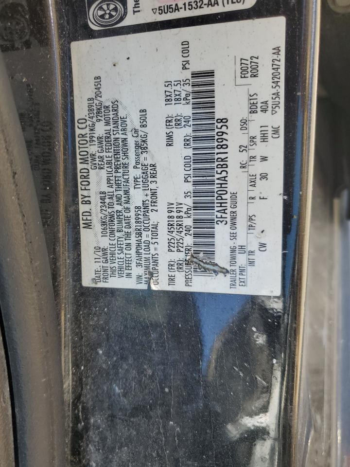 2011 FORD FUSION