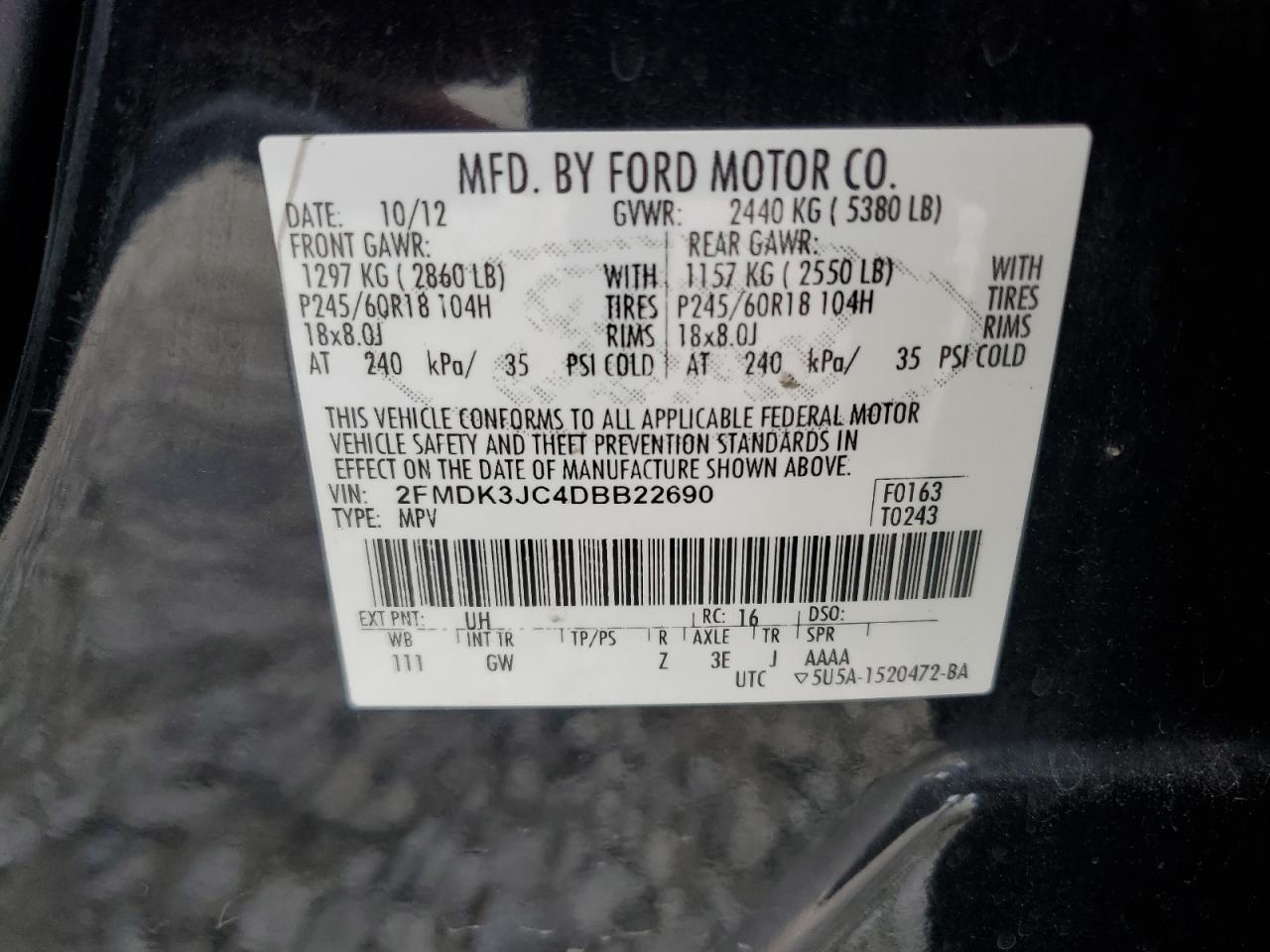 2013 FORD EDGE