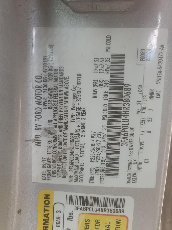 2017 FORD FUSION
