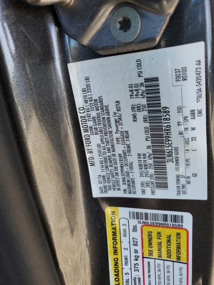 2017 LINCOLN MKZ