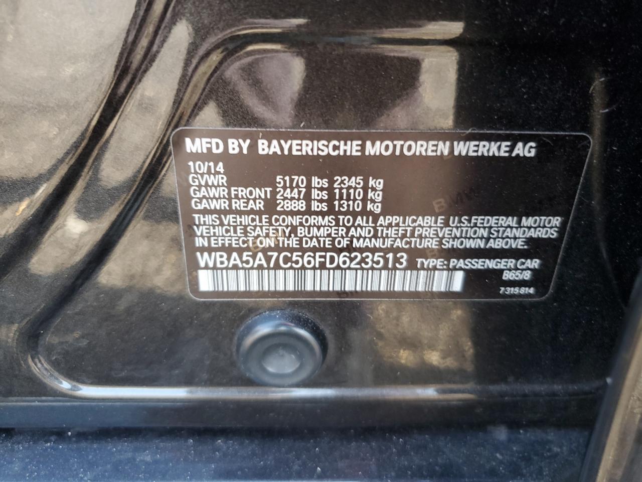 2015 BMW 5 series